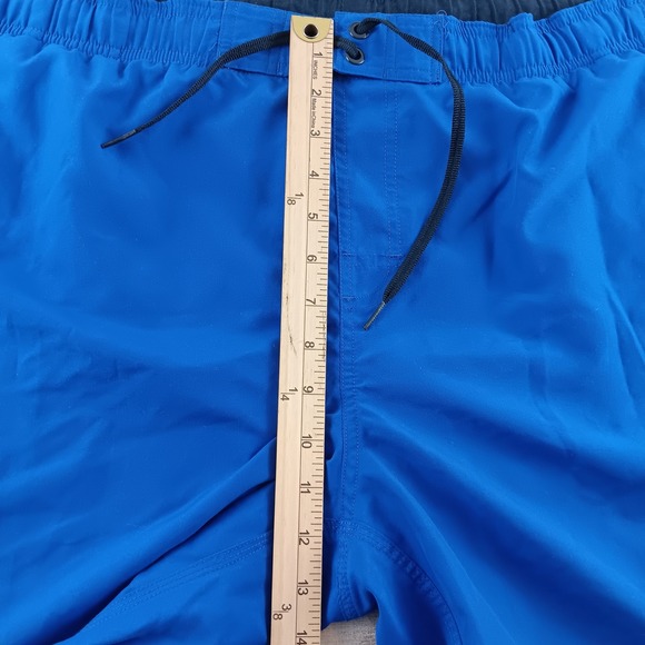 Nike Men's Blue Athletic Swim Trunks Shorts XL Elastic Waist Drawstring Pockets - Picture 4 of 9